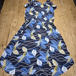 RW&CO. Navy and White Patterned Dress